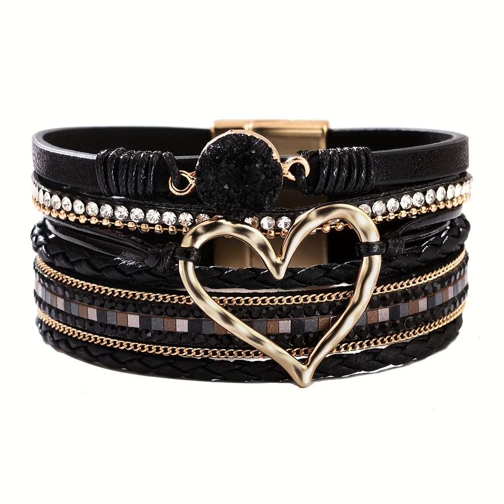 Bracelet Bohème Multirang en Cuir
