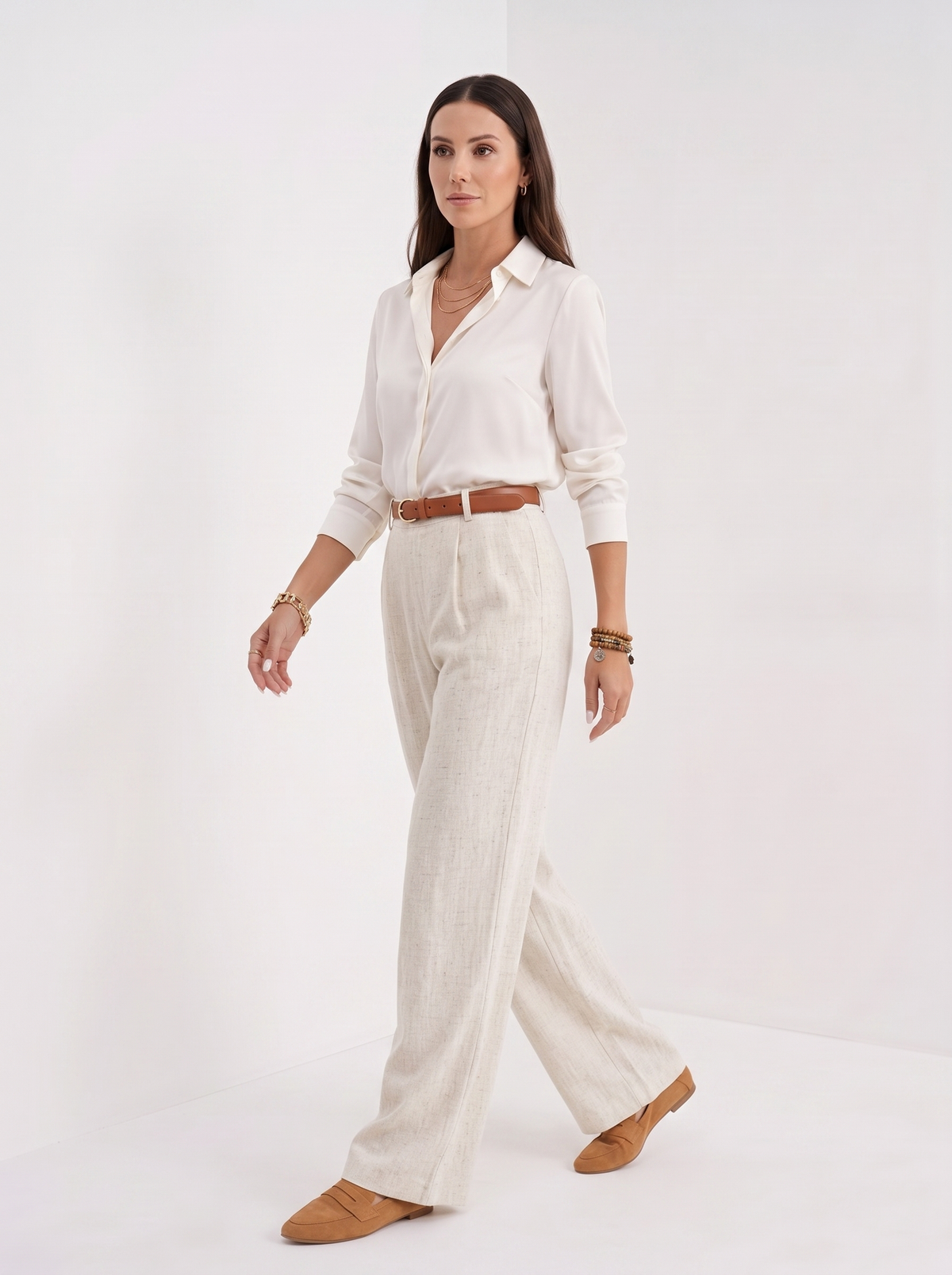 Gwendoline | Pantalon taille haute en lin