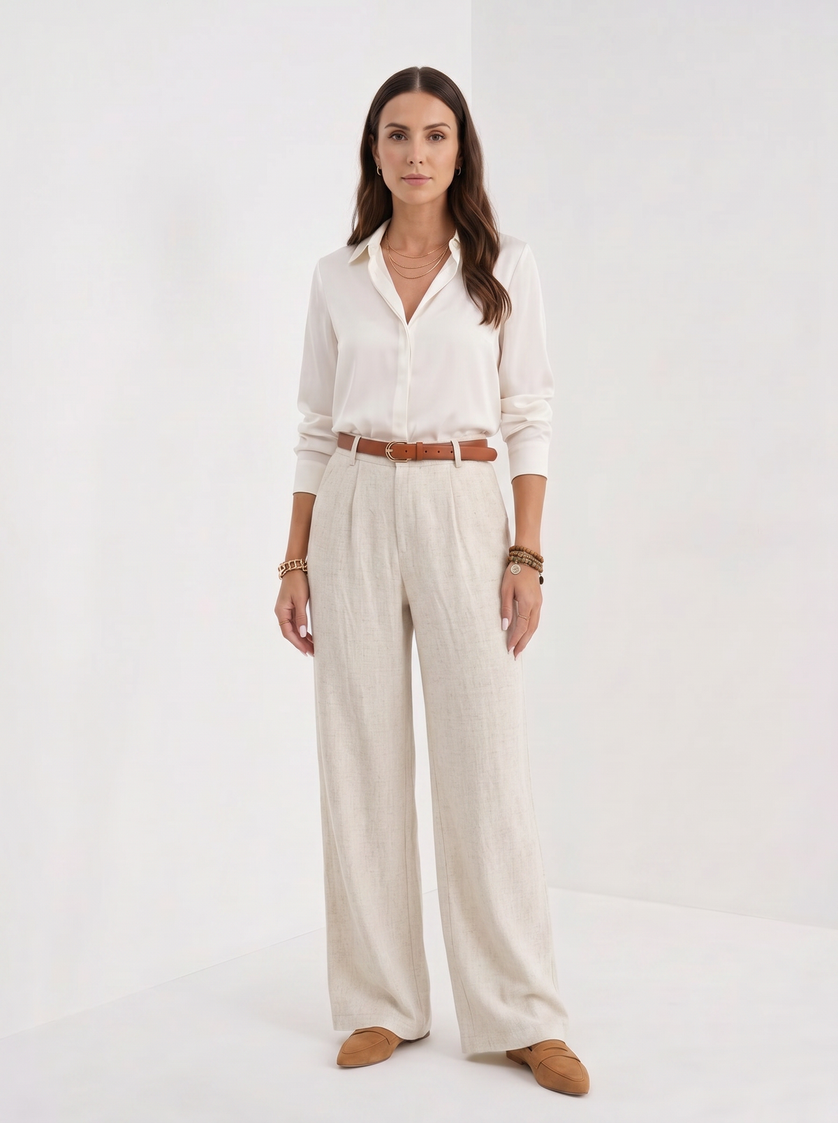 Gwendoline | Pantalon taille haute en lin