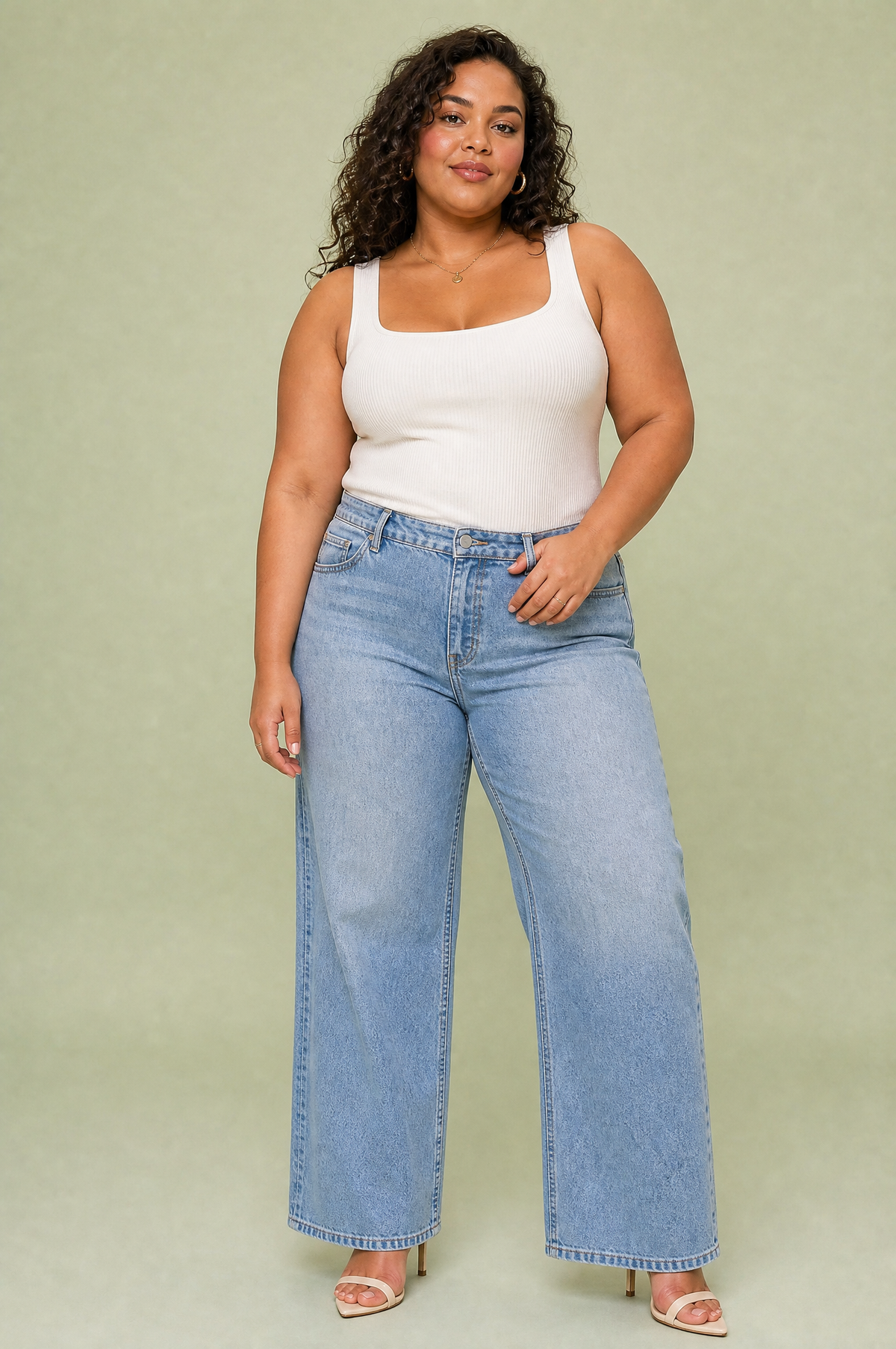 Ilona | Jean large allure rétro