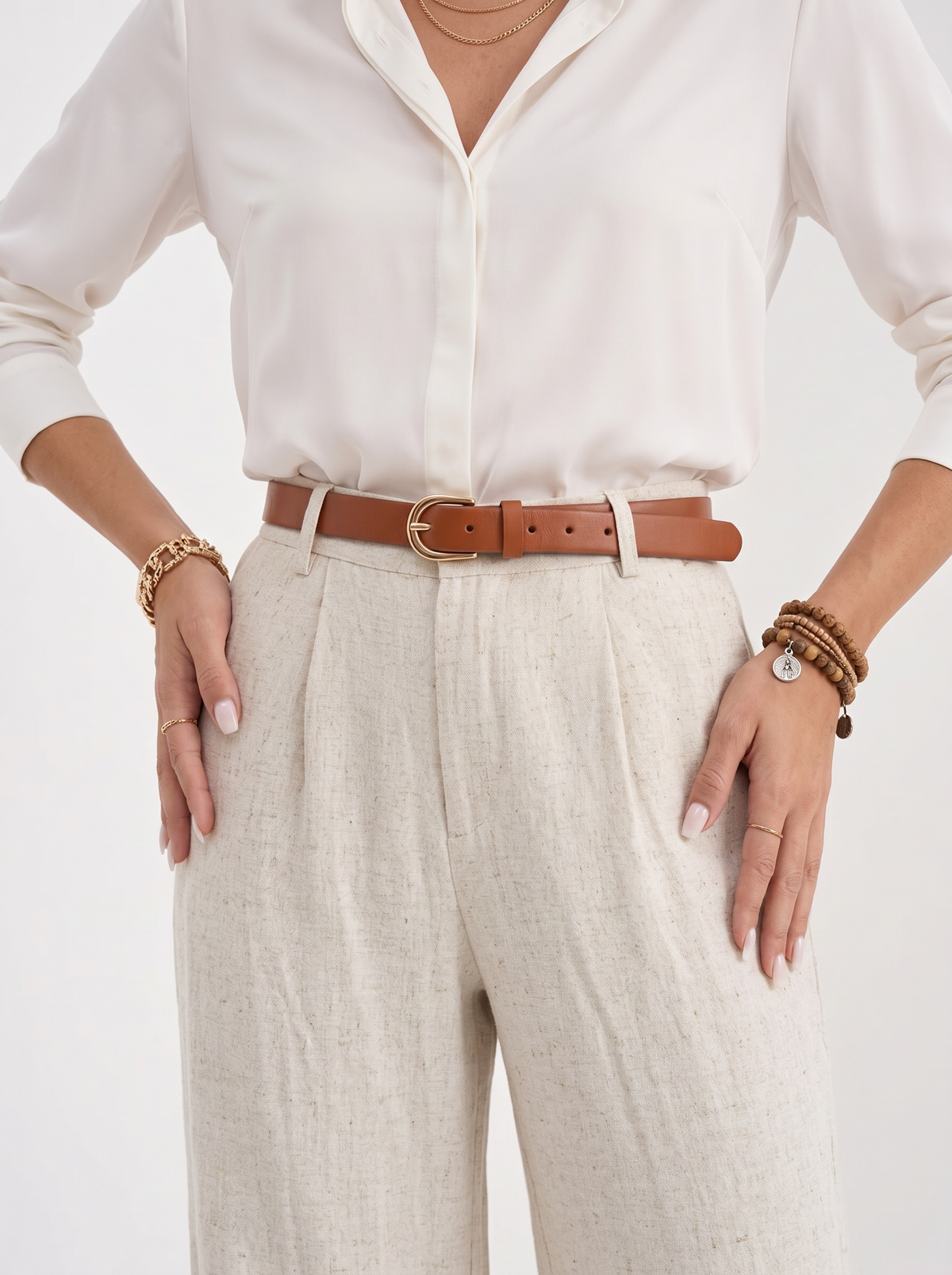 Gwendoline | Pantalon taille haute en lin