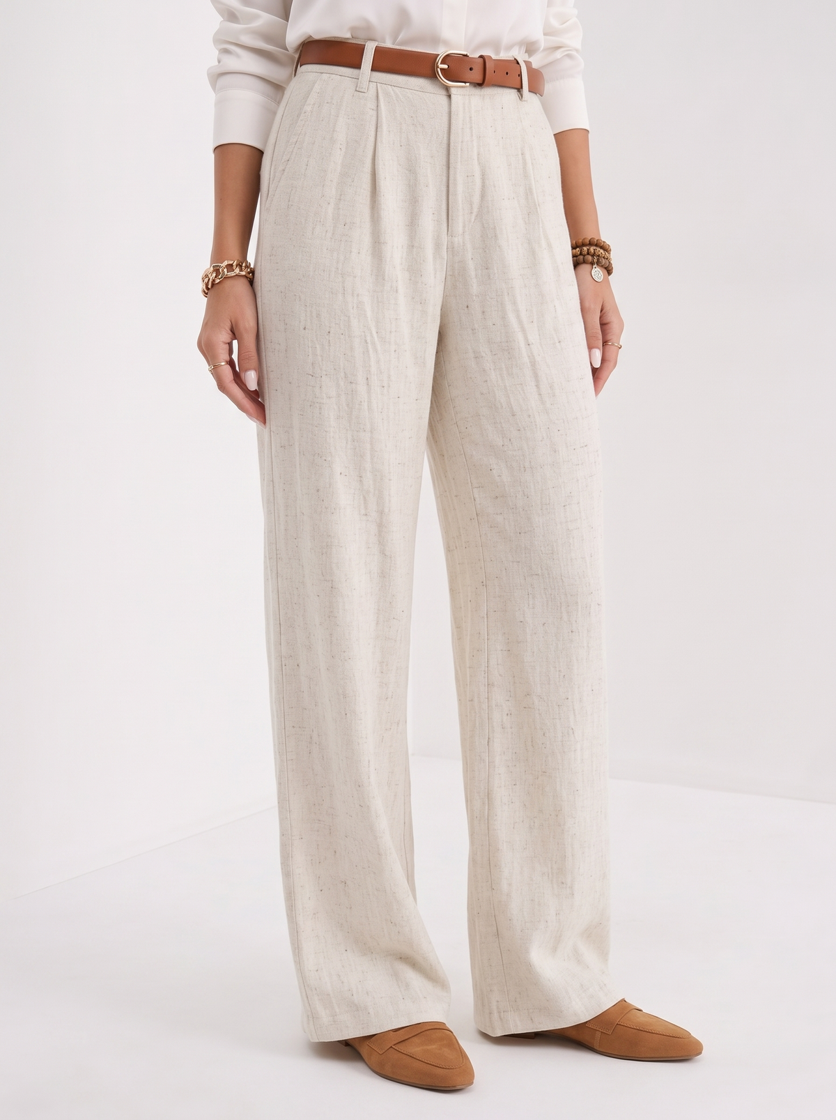 Gwendoline | Pantalon taille haute en lin