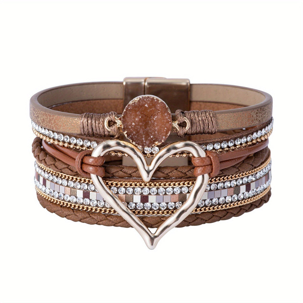 Bracelet Bohème Multirang en Cuir