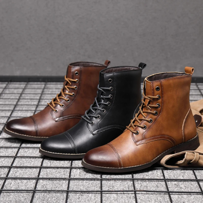 Lucas | Bottes de ville brunies pour homme