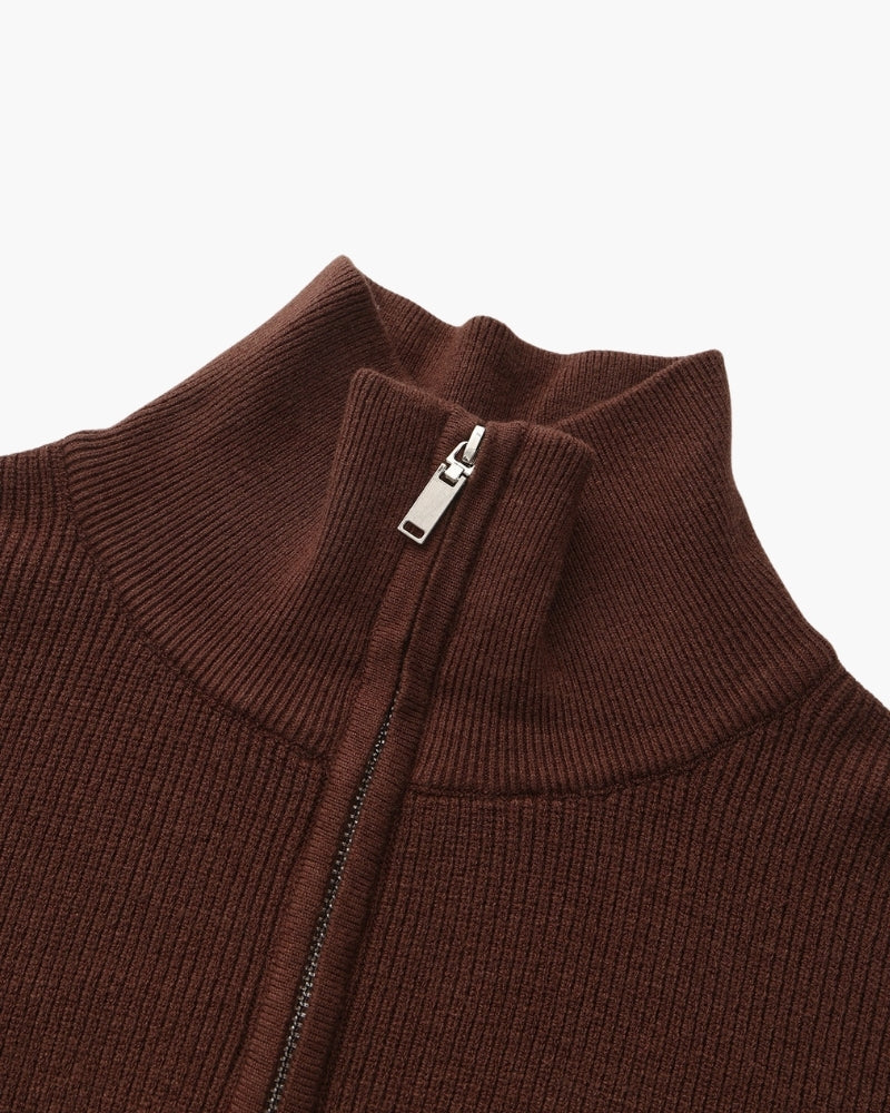 Diego | Pull demi-zip côtelé