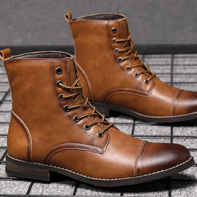 Lucas | Bottes de ville brunies pour homme