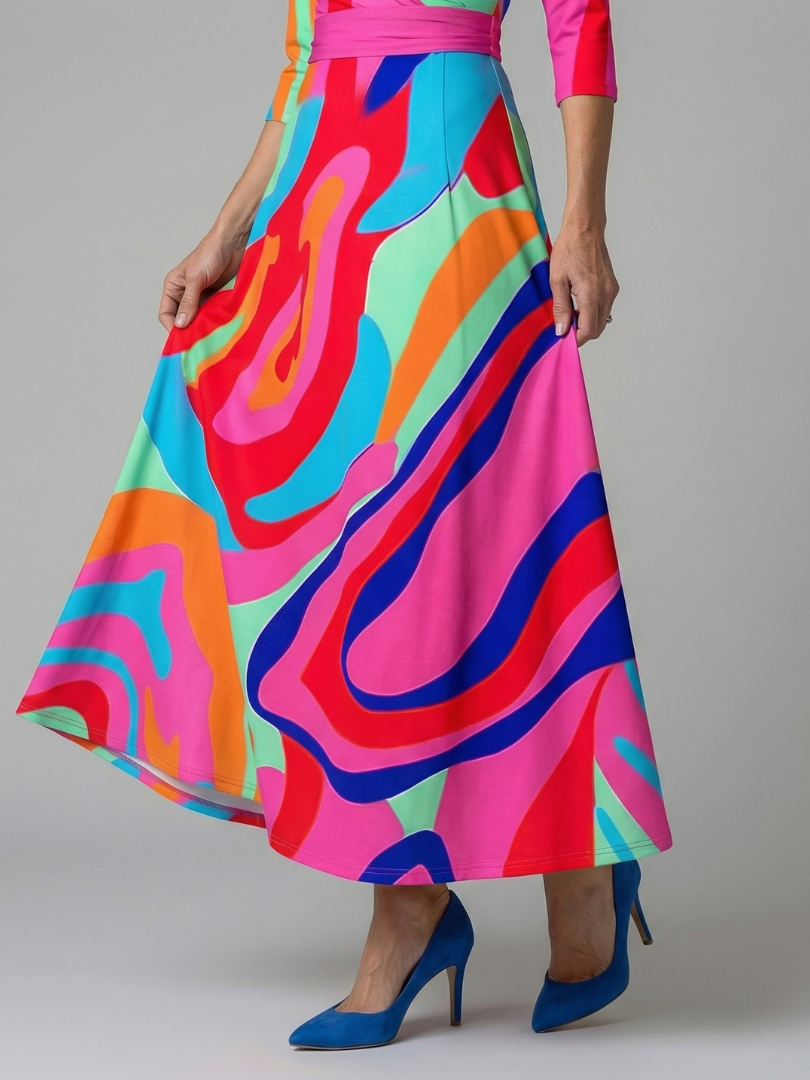 Sandrine | Robe Midi Croisée à Col Celine