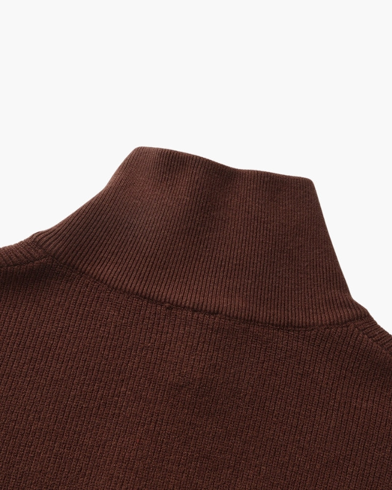 Diego | Pull demi-zip côtelé