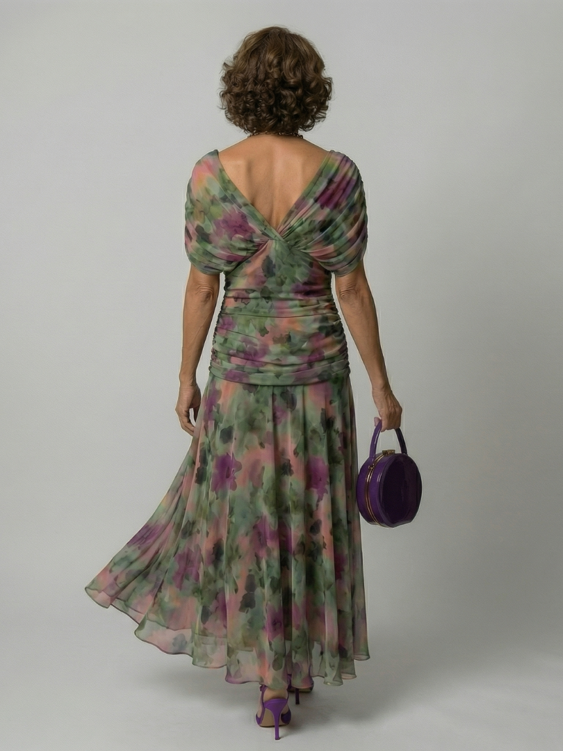 Manon | Robe Midi Décontractée à Épaules Dénudées Calen