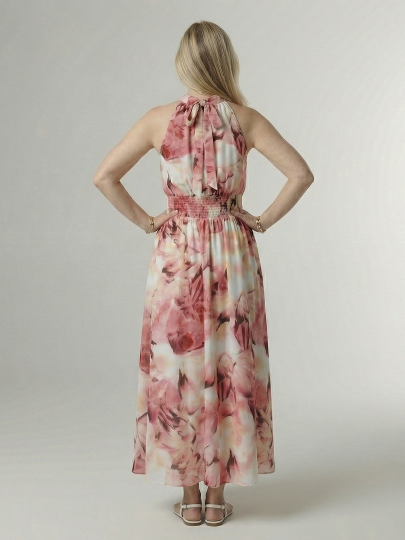 Françoise | Robe Midi à Col Américain Froncé Sylin