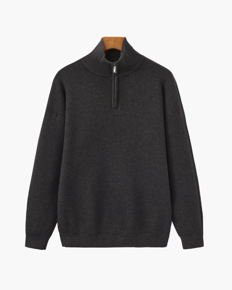 Diego | Pull demi-zip côtelé