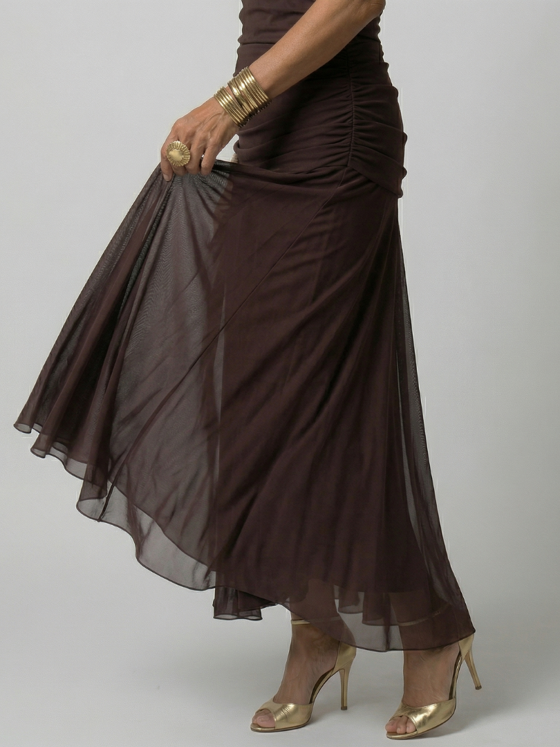Manon | Robe Midi Décontractée à Épaules Dénudées Calen