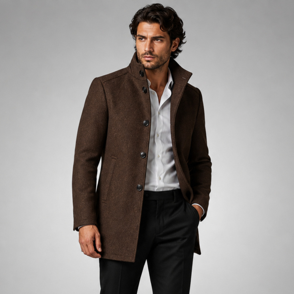 Albert | Manteau doublé à col montant