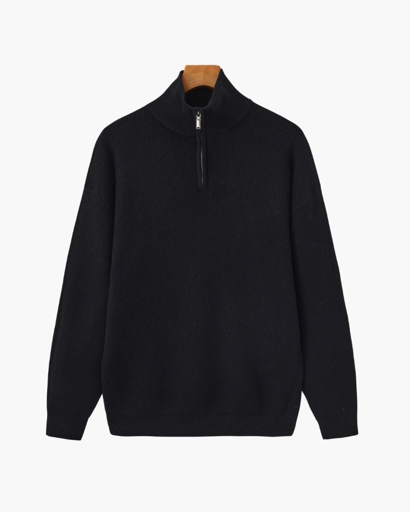 Diego | Pull demi-zip côtelé