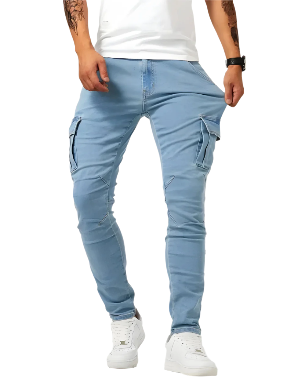 Hervé | Pantalon cargo stretch