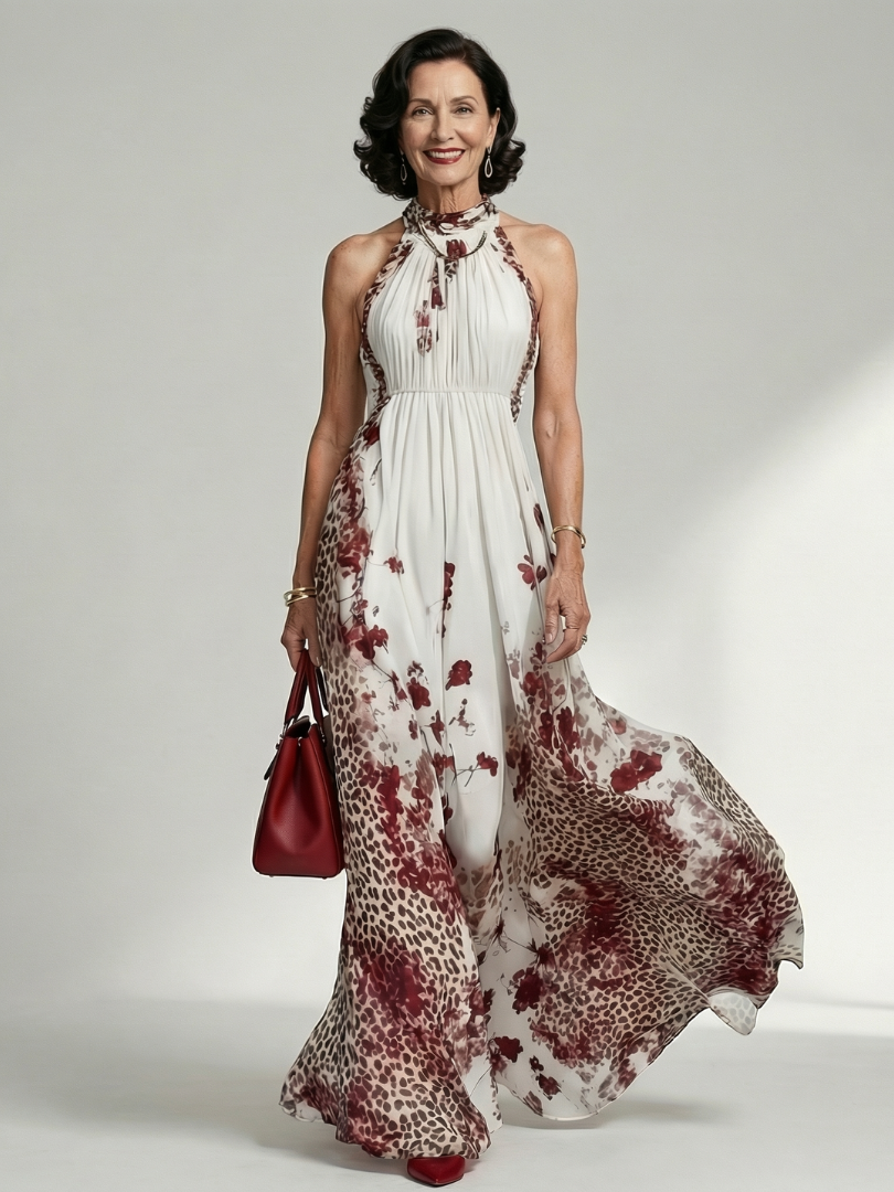 Nathalie | Robe Maxi Plissée Blanche Orlune