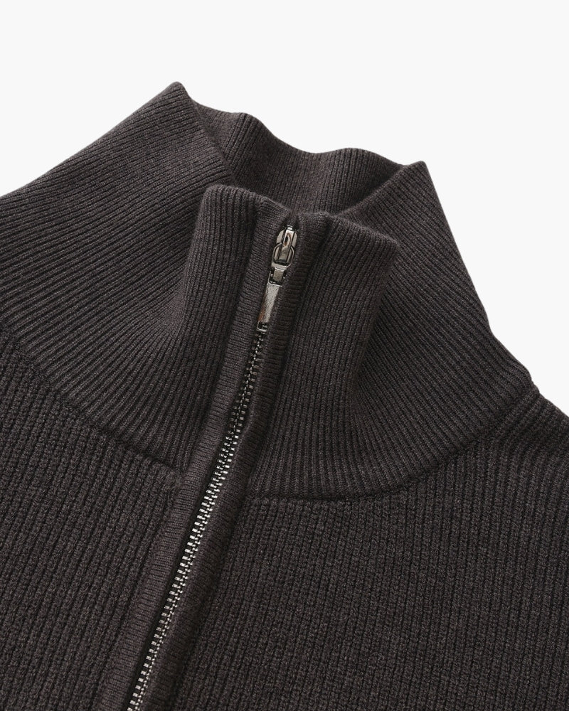 Diego | Pull demi-zip côtelé
