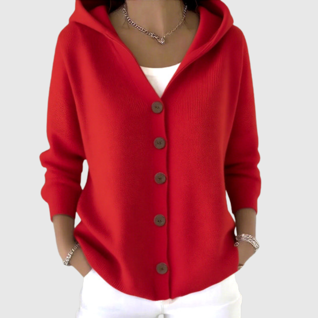 Giuseppa | Élégante veste en maille polyvalente à capuche
