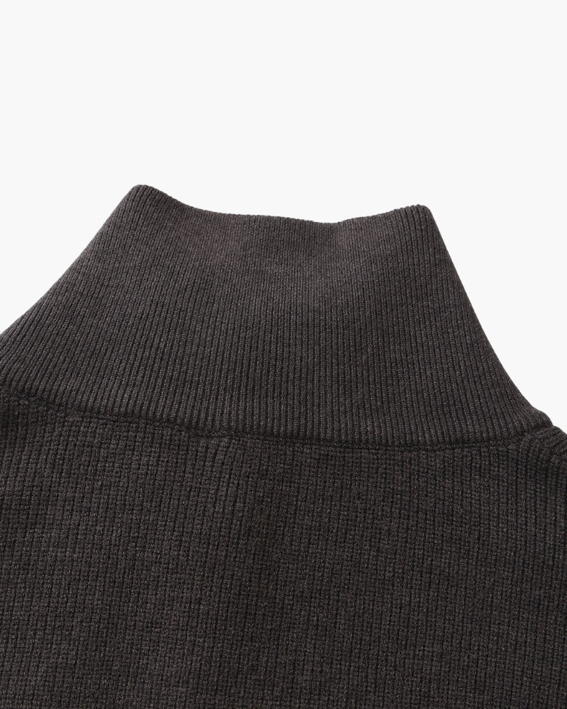 Diego | Pull demi-zip côtelé