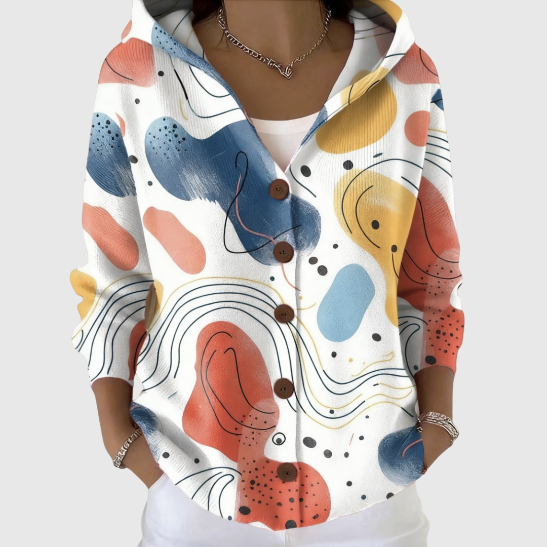 Stella | Veste en maille à capuche élégante et polyvalente