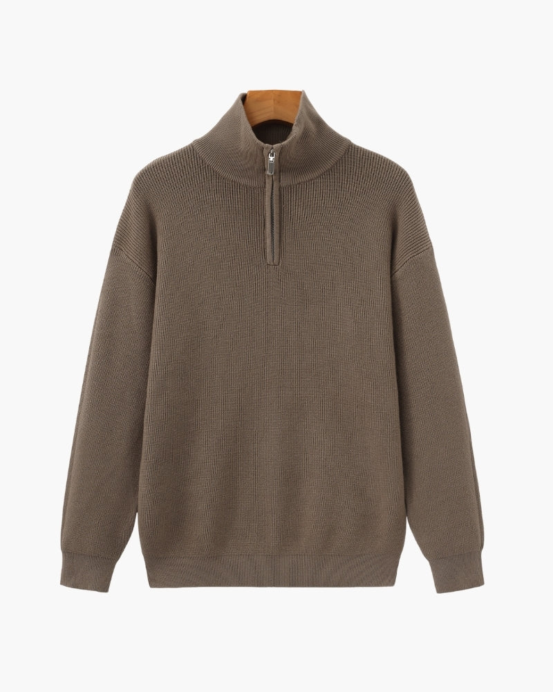 Diego | Pull demi-zip côtelé