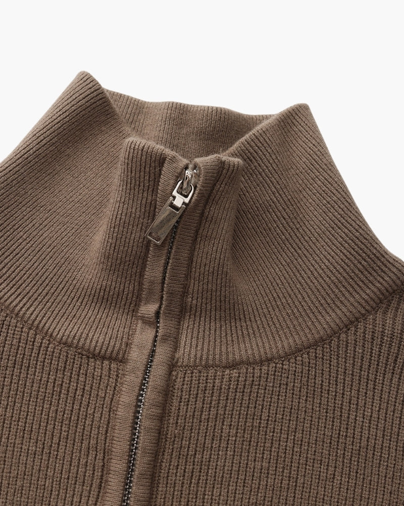 Diego | Pull demi-zip côtelé