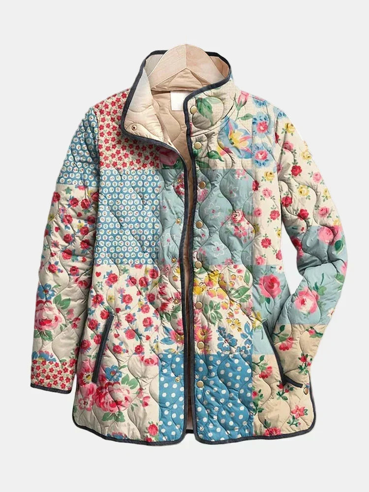 TROUSSEAU | Veste Matelassée Patchwork Fleuri Chloé