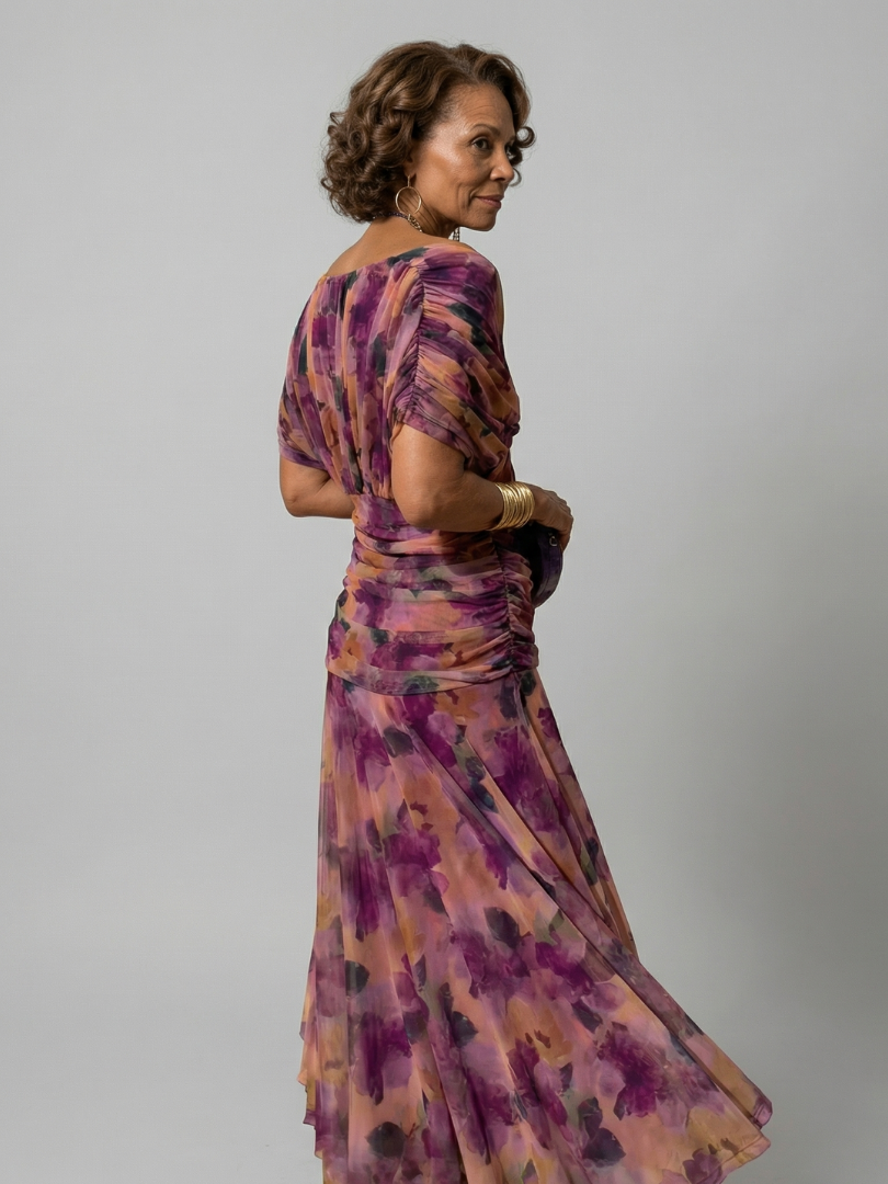 Manon | Robe Midi Décontractée à Épaules Dénudées Calen