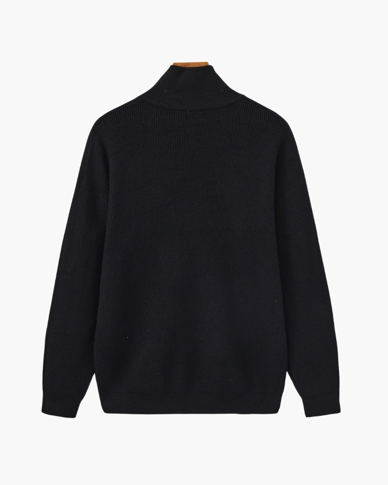 Diego | Pull demi-zip côtelé