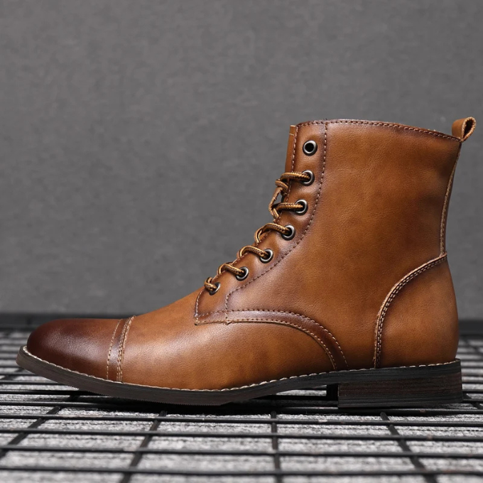 Lucas | Bottes de ville brunies pour homme
