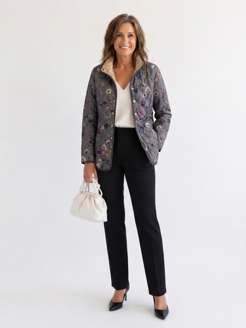 TROUSSEAU | Veste Matelassée Fleurs Séchées Nathalie