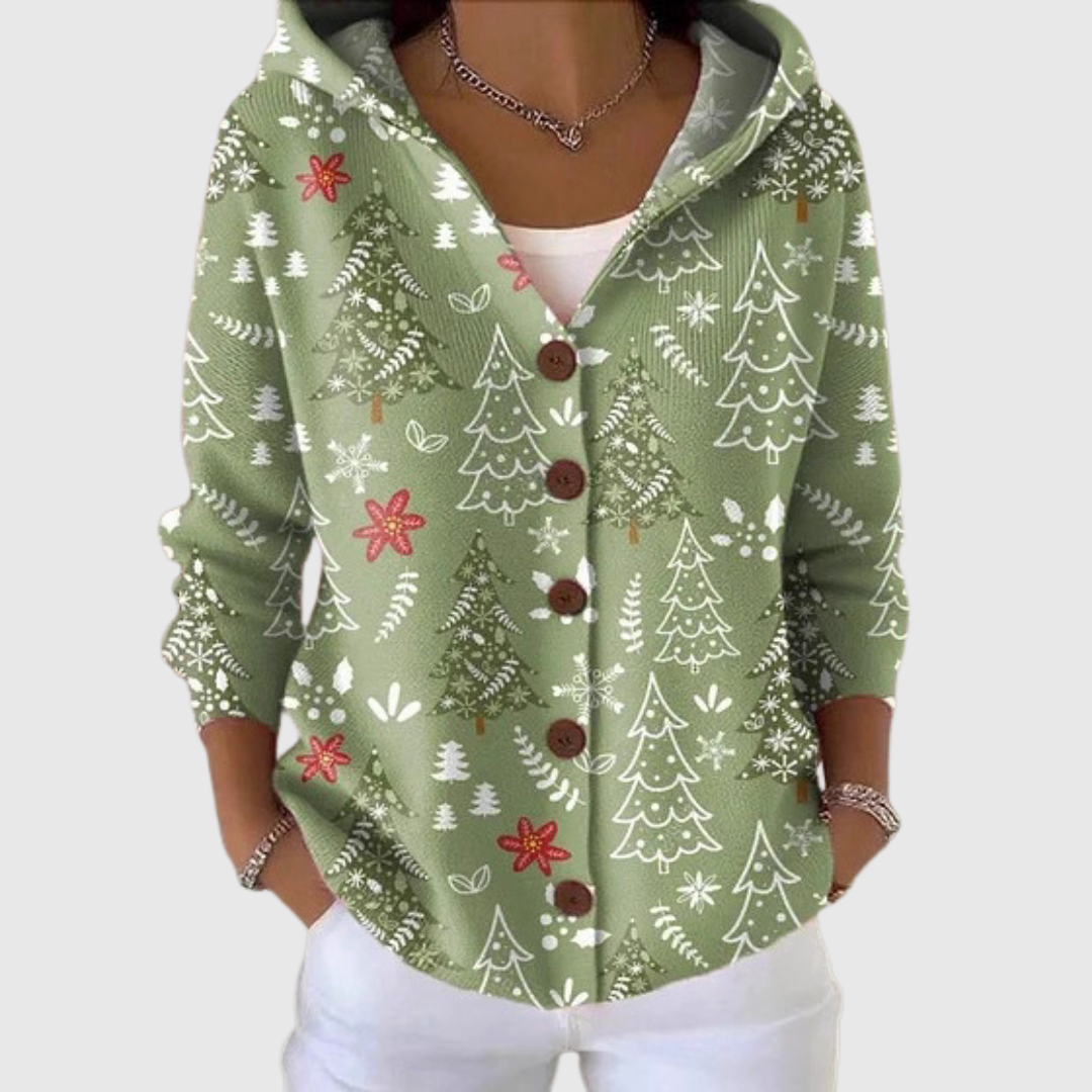 Chiara | Élégante veste en maille à capuche polyvalente