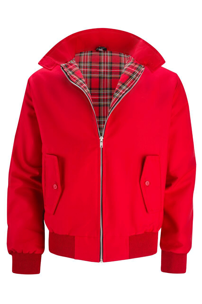 Éric | Veste Harrington élégante avec doublure tartan classique