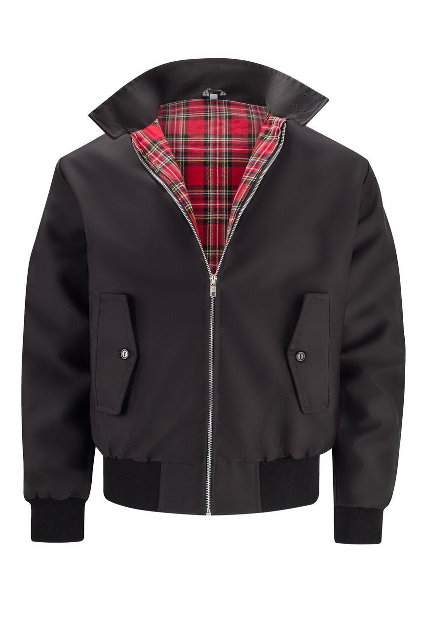 Éric | Veste Harrington élégante avec doublure tartan classique