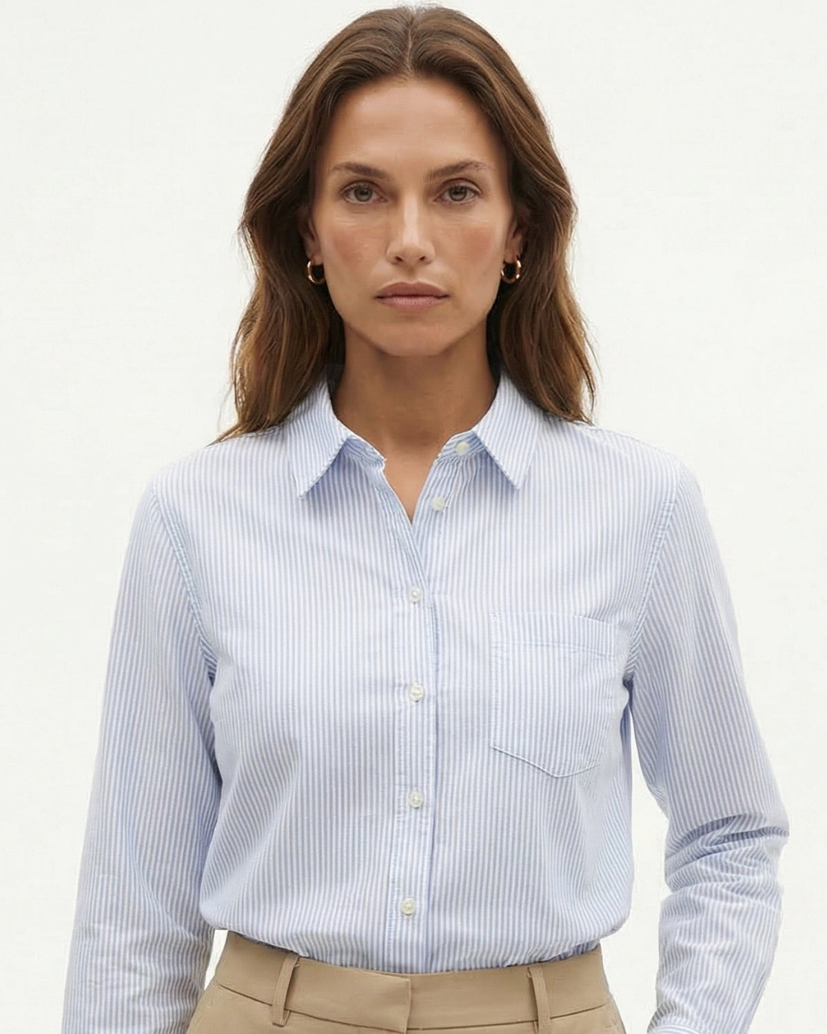 Eugénie | Chemise rayée en coton Oxford