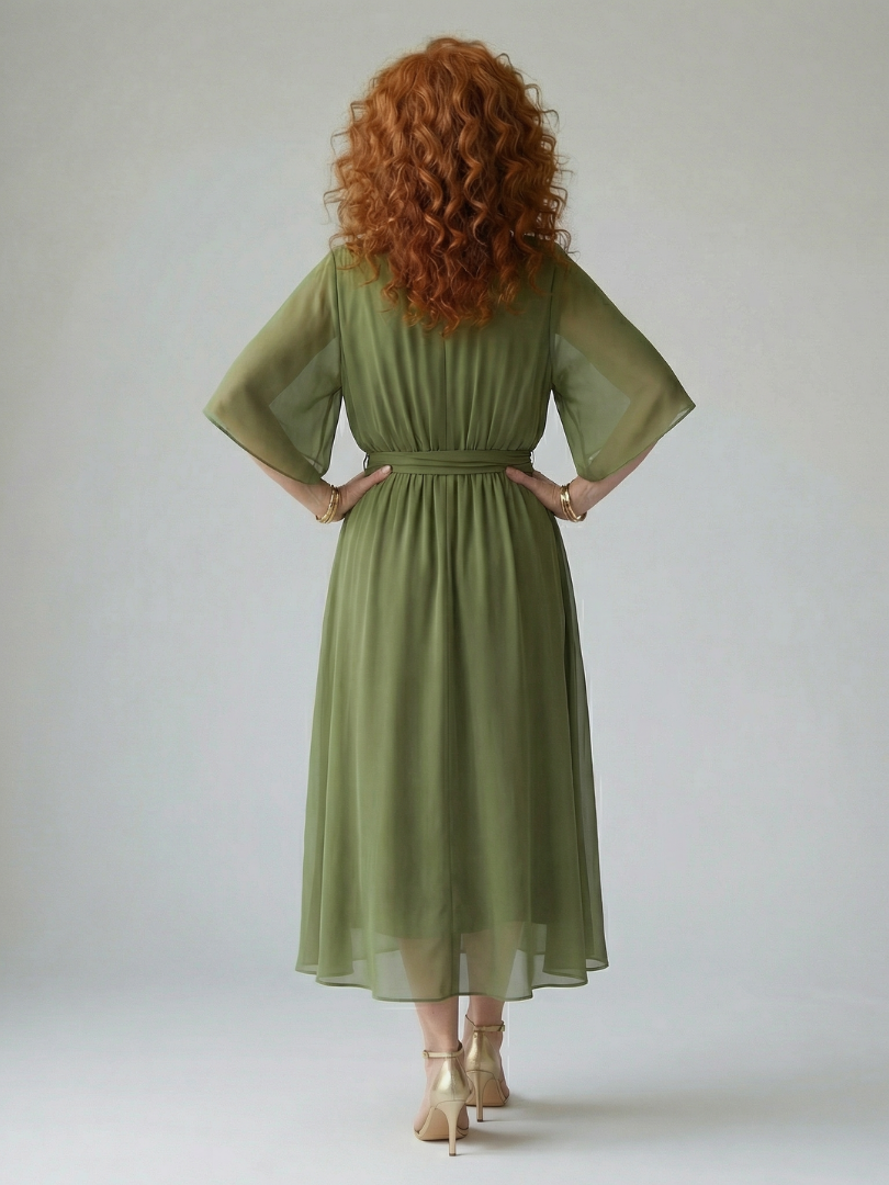 Brigitte | Robe Midi Drapée Elric