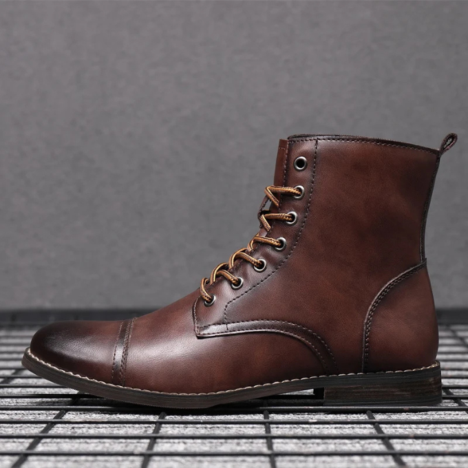 Lucas | Bottes de ville brunies pour homme