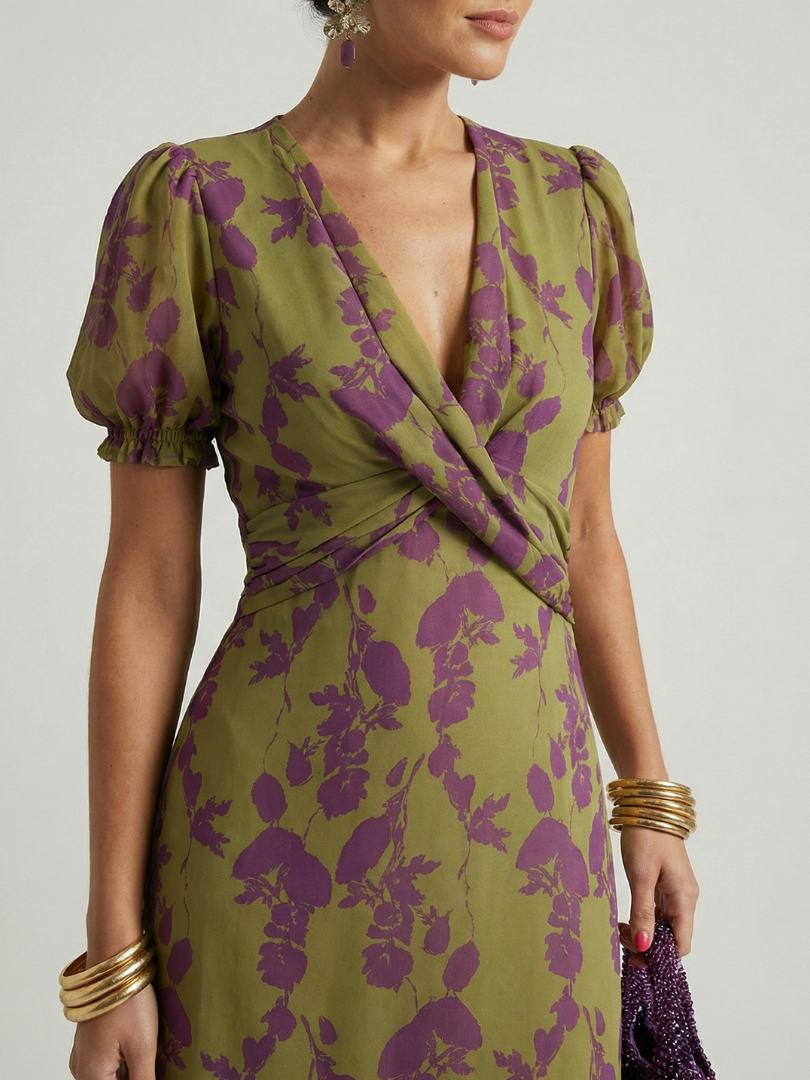 Colette | Robe Midi Florale Détendue Virel
