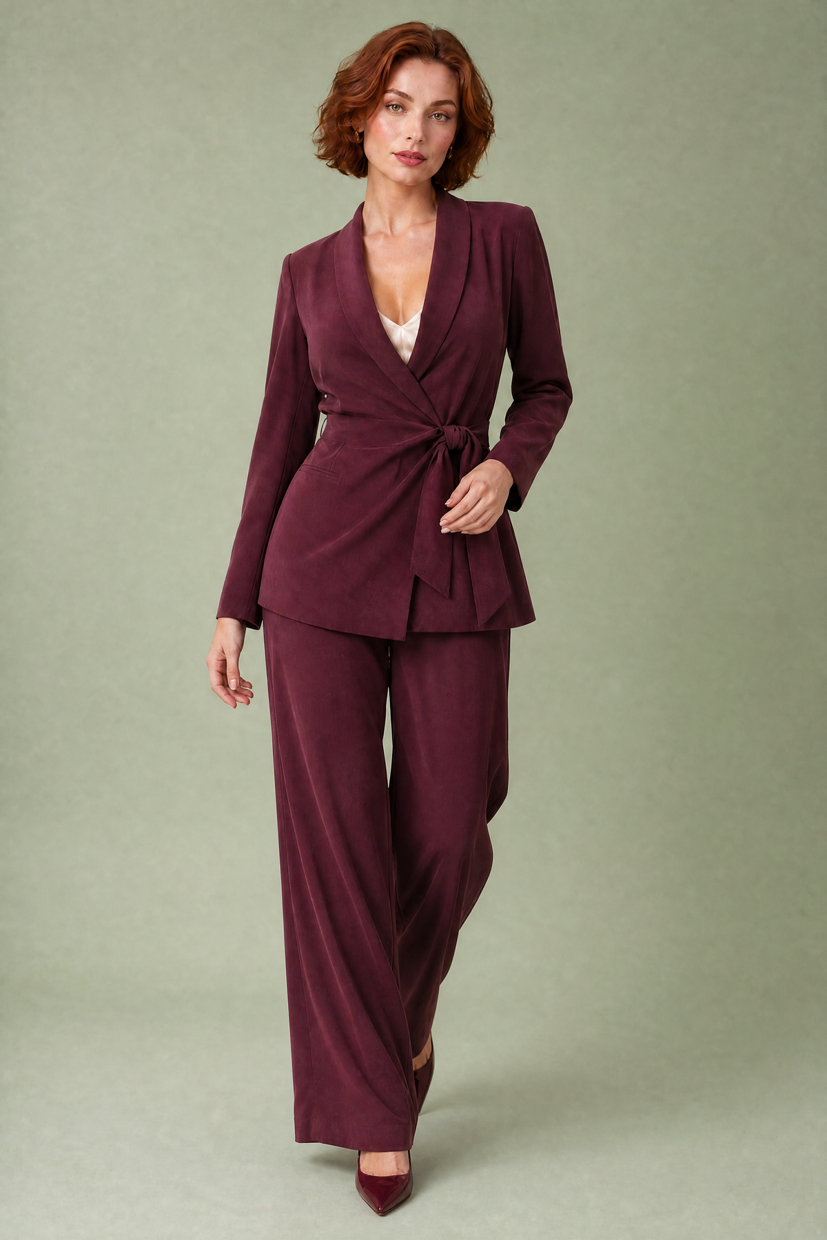 Line | Tailleur croisé en lin