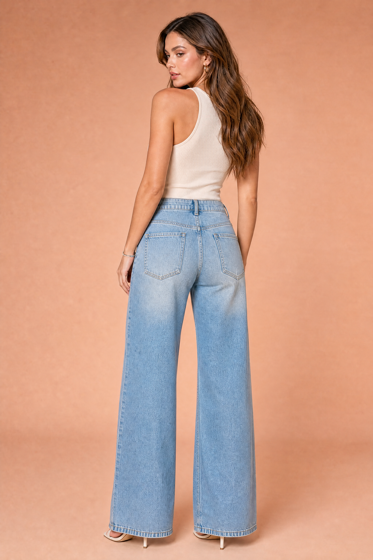 Hermine | Jean ample jambe droite