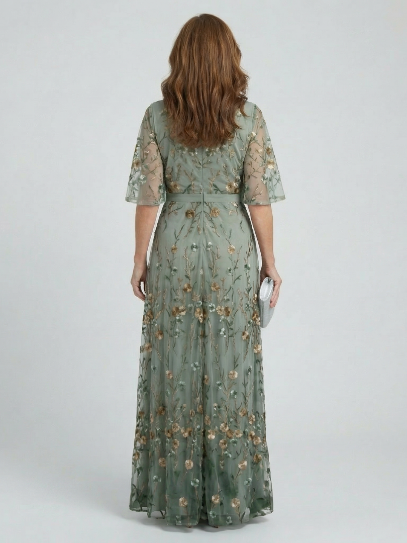 Camille | Robe Maxi à Col Américain Fluide Selora