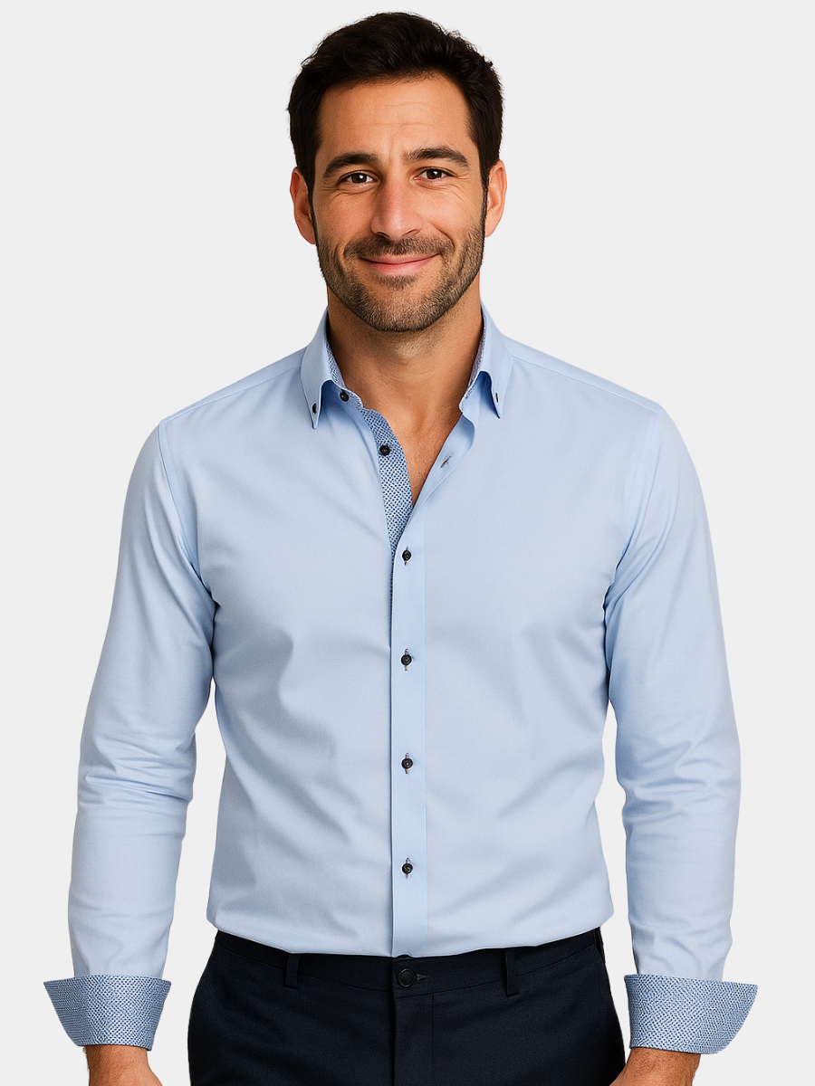 Thomas | Chemise élégante légère avec détails contrastés