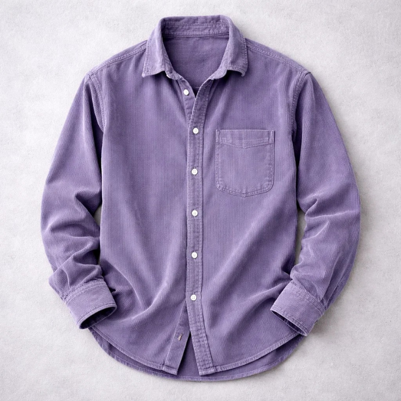 Quentin | Chemise classique en velours côtelé pour homme