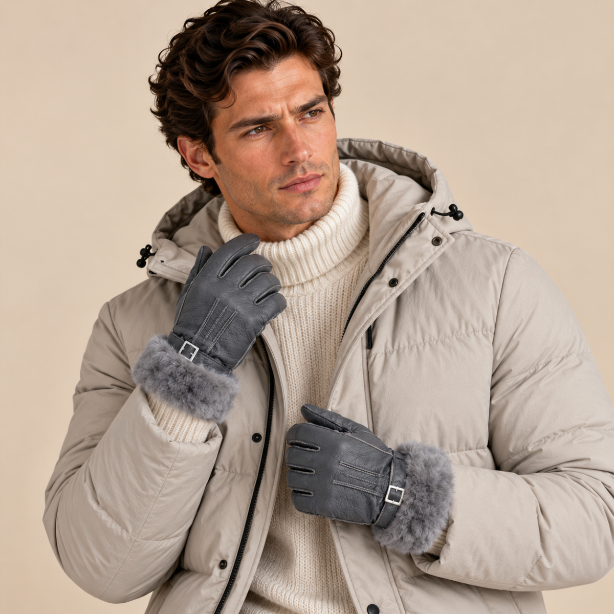 Wenceslas | Gants en peau lainée fourrés
