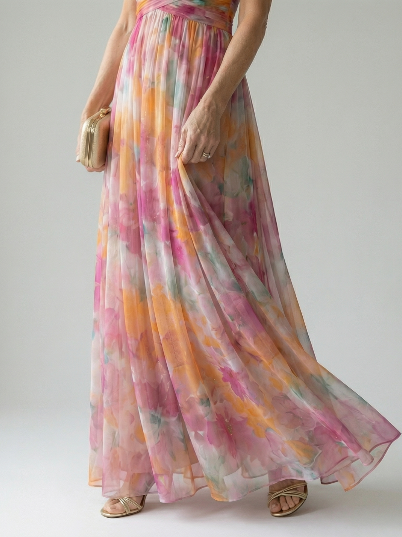Chloé | Robe Maxi à Enveloppe Douce Isel