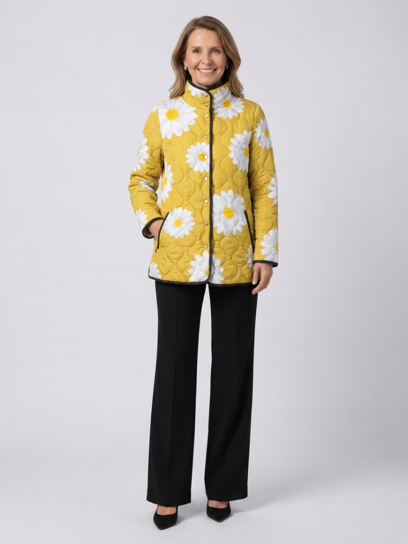 TROUSSEAU | Veste Matelassée aux Marguerites Élise