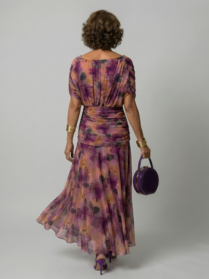 Manon | Robe Midi Décontractée à Épaules Dénudées Calen