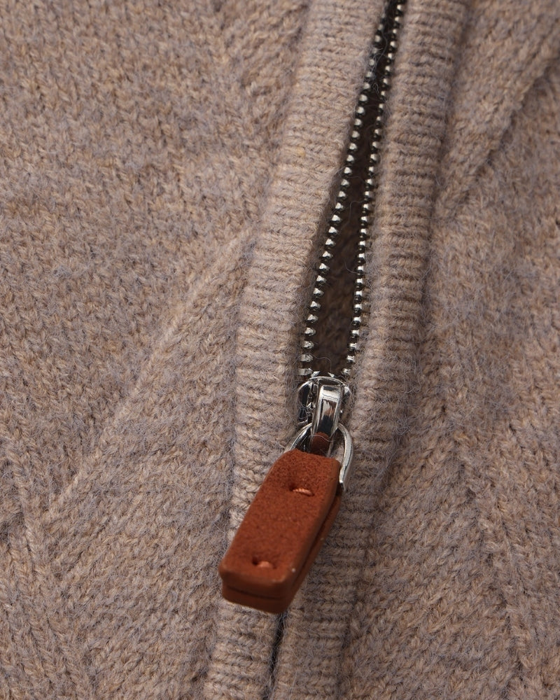 Damase | Maille à losanges col zippé