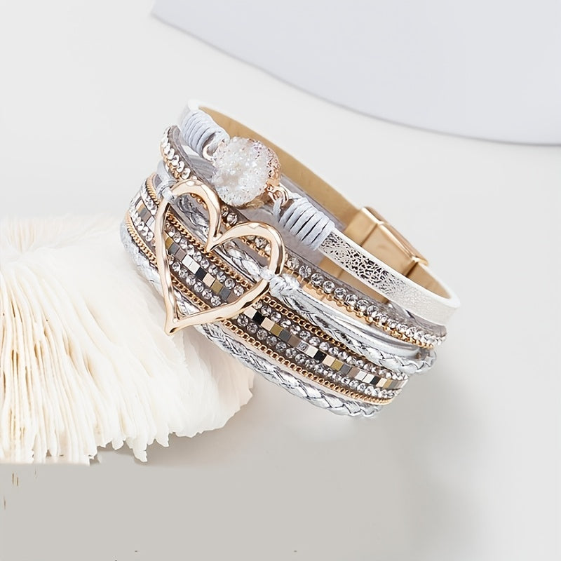 Bracelet Bohème Multirang en Cuir