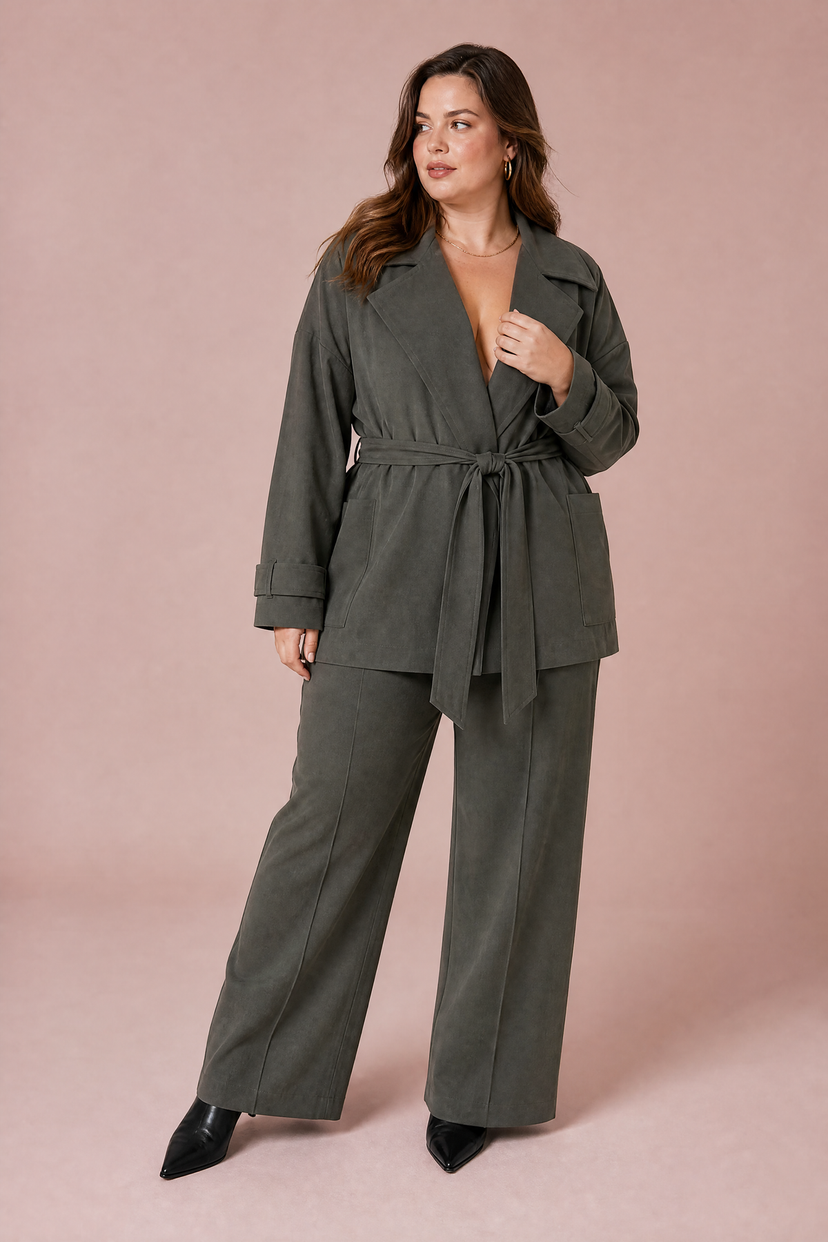 Laetitia | Ensemble veste trench et pantalon